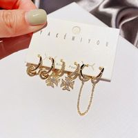 Yakemiyou Simple Style Geometric Copper Plating Artificial Gemstones Earrings main image 4