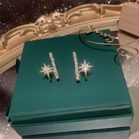 Fashion Rice Eight-pointed Star Earrings main image 3