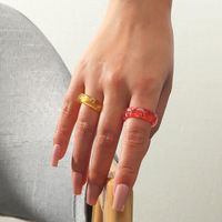 Simple 2-piece Set Of Resin Ring main image 1