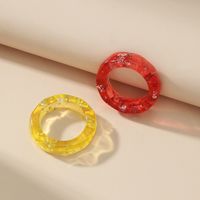 Simple 2-piece Set Of Resin Ring main image 3