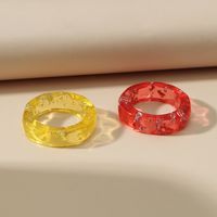 Simple 2-piece Set Of Resin Ring main image 4