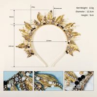 Baroque Crown Flowers Hand Erected Headband sku image 1