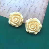 Fashion Resin Flower Drip Glaze Transparent Long Earrings Necklace Set sku image 3