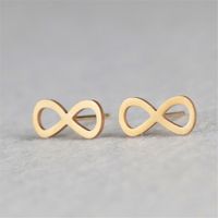 Fashion Bow Knot Stainless Steel No Inlaid Earrings Ear Studs sku image 2