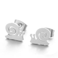 Simple Glossy Small Snail Earrings Wholesale sku image 1