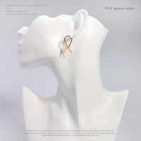 Simple Bow Metal Earrings Wholesale main image 5