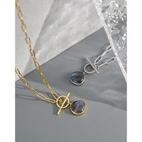 Koreanische Ot Schnalle S925 Silber Halskette main image 6