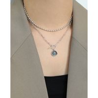Koreanische Ot Schnalle S925 Silber Halskette main image 5