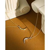 Korean Moon Silver Necklace Wholesale main image 6