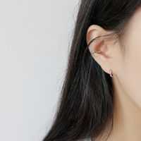 Korean S925 Sterling Silver Irregular Ear Clip main image 5