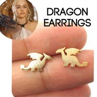 Simple Dragon Stainless Steel Earrings Wholesale main image 4
