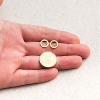 Simple Hollow Round Stainless Steel Earrings Wholesale main image 4