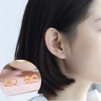 Fashion Bow Knot Stainless Steel No Inlaid Earrings Ear Studs main image 6