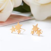 Fashion Star Stainless Steel No Inlaid Earrings Ear Studs main image 1
