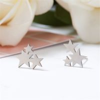 Fashion Star Stainless Steel No Inlaid Earrings Ear Studs main image 3