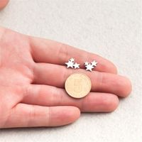 Fashion Star Stainless Steel No Inlaid Earrings Ear Studs main image 4