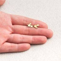 Fashion Star Stainless Steel No Inlaid Earrings Ear Studs main image 5