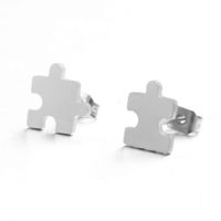 Simple Fun Puzzle Alloy Earrings Wholesale main image 5