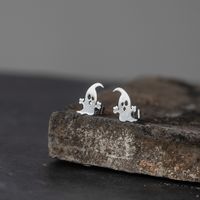 Simple Little Ghost Glossy Alloy Earrings Wholesale main image 3