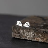 Boucles D&#39;oreilles Simples Et Brillantes Petites Escargots En Gros main image 1