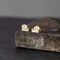 Simple Glossy Small Snail Earrings Wholesale main image 3