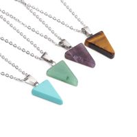 Fashion Triangle Semi-precious Stainless Steel Necklace Wholesale main image 3