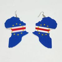 Ethnic Double-sided Printing Wooden Earrings main image 3