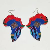 Ethnic Double-sided Printing Wooden Earrings main image 4
