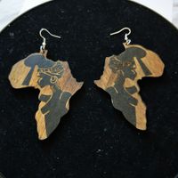 Fashion Carved Wooden Earrings main image 3