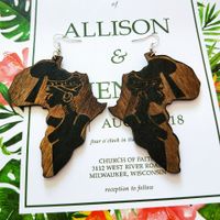 Fashion Carved Wooden Earrings main image 4