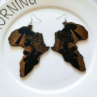 Fashion Carved Wooden Earrings main image 5
