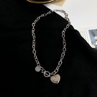 Hip-hop Chain Heart-shape Alloy Necklace Wholesale main image 5