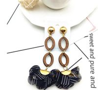 Fashion Rhombus Wooden Earrings Wholesale main image 2