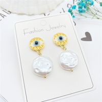 Fashion Eye Totem Pearl Earrings Wholesale main image 4