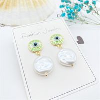 Fashion Eye Totem Pearl Earrings Wholesale main image 5