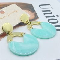 Korean Acrylic Irregular Pattern Tassel Earrings main image 3