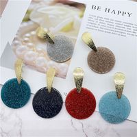 Fashion Round Frosted Earring Wholesale main image 3