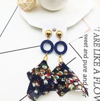 Fashion Rhombus Wooden Earrings Wholesale sku image 8