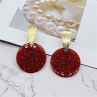 Fashion Round Frosted Earring Wholesale sku image 1