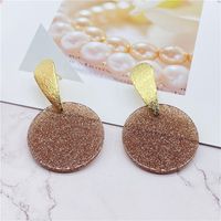 Fashion Round Frosted Earring Wholesale sku image 4