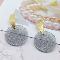 Fashion Round Frosted Earring Wholesale sku image 5