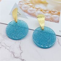Fashion Round Frosted Earring Wholesale sku image 6