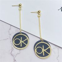 Korean Geometric Tassels Long Earrings Wholesale sku image 4