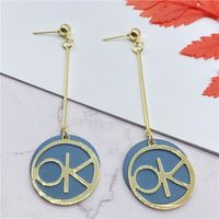 Korean Geometric Tassels Long Earrings Wholesale sku image 5