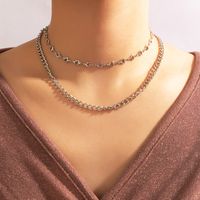 Simple Triangle Punk Style Silver Necklace sku image 1