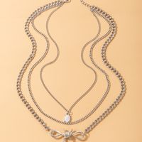 New Simple Pearl Alloy Knotted Necklace main image 5
