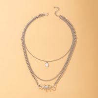 New Simple Pearl Alloy Knotted Necklace main image 6