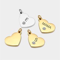 Fashion Stainless Steel Diamond Heart-shaped Necklace Accessories sku image 3