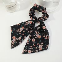 Korean Floral Contrast Color Plaid Fabric Hair Scrunchies sku image 3