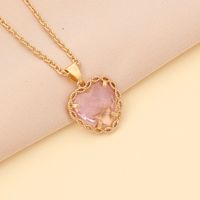 Fashion Multicolor Heart-shape Copper Necklace Wholesale sku image 5